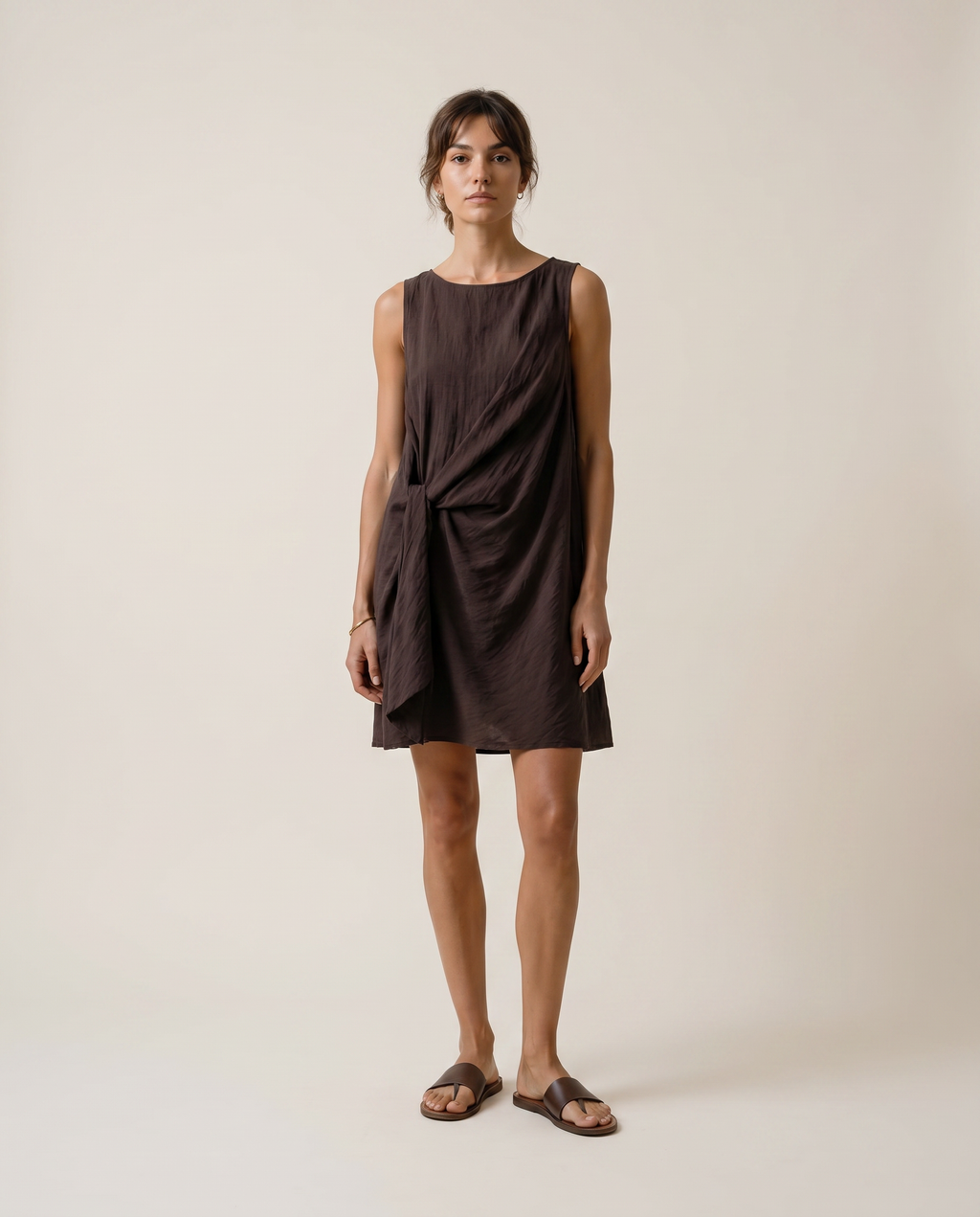 Tencel suknelė „Šokoladas“