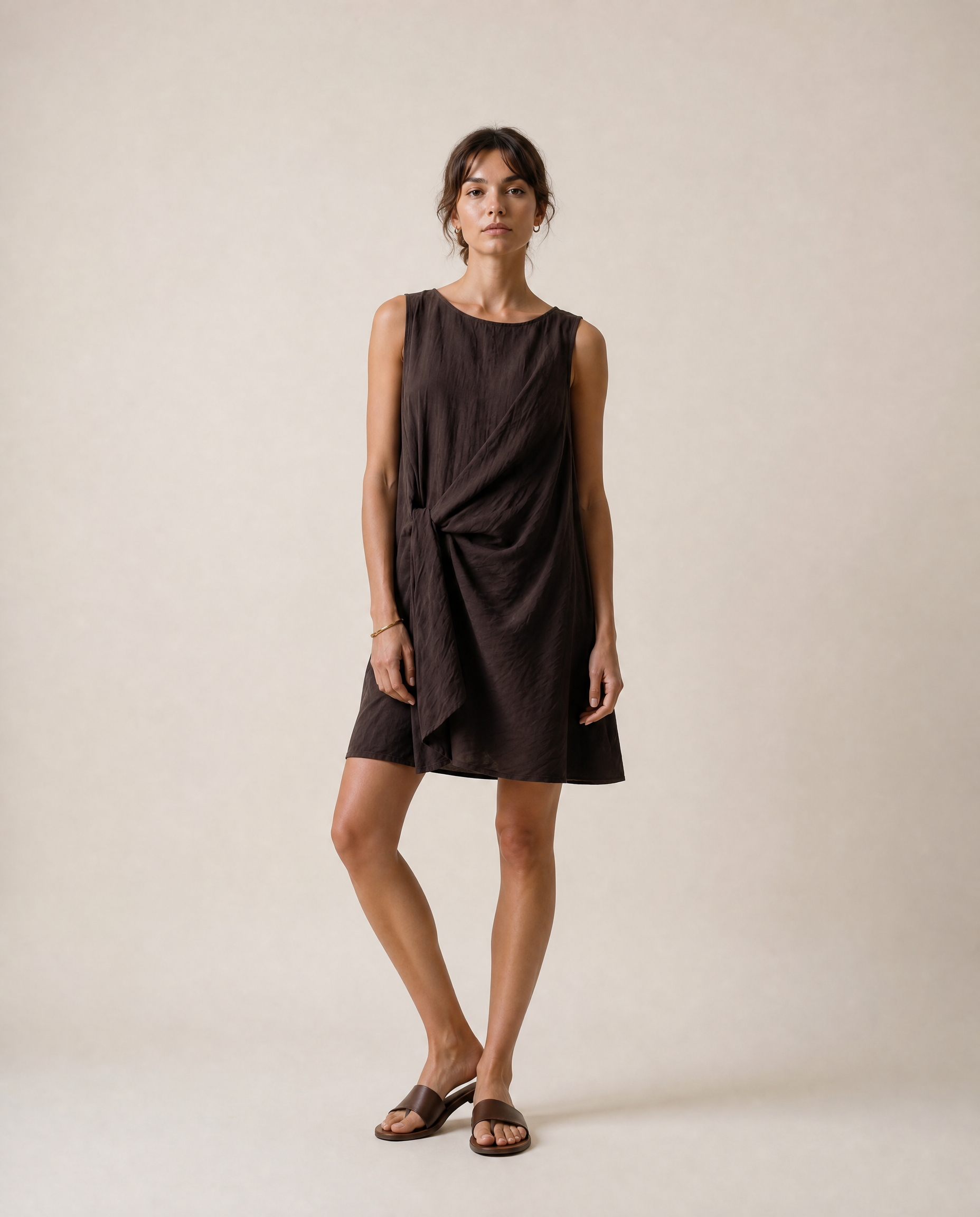 Tencel suknelė „Šokoladas“